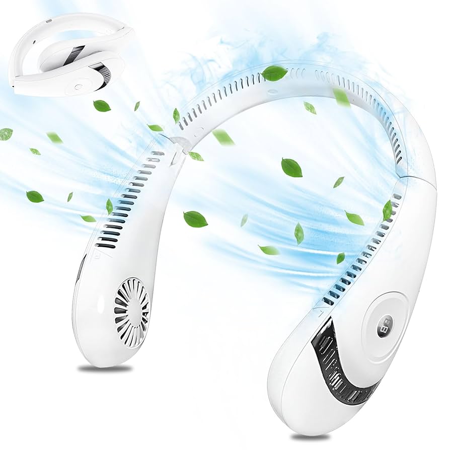 Ventilador de Cuello 360° Recargable – Frescura Portátil