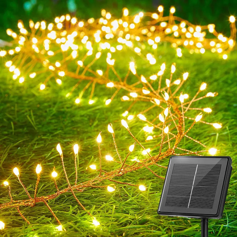 Luces Solares Navideñas 20 m · 170 LED · Encendido Automático