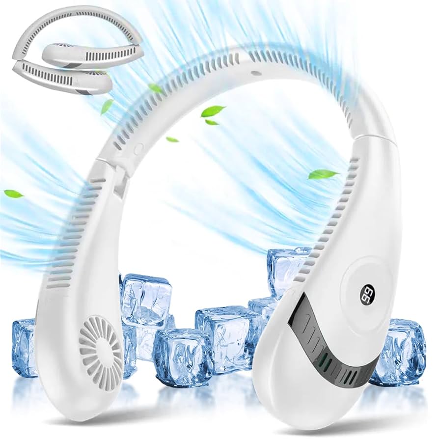Ventilador de Cuello 360° Recargable – Frescura Portátil