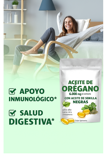 Aceite de Orégano Natural - 60 cápsulas