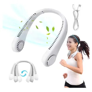 Ventilador de Cuello 360° Recargable – Frescura Portátil